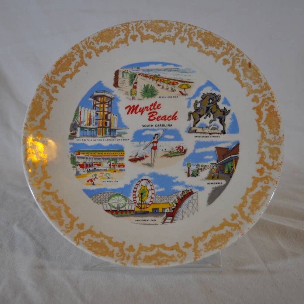 VTG Myrtle Beach Collectible Plate Decoration
